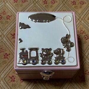 Sweet pink baby keepsake box with magnetic closure.  Brand new.